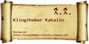 Klinglheber Katalin névjegykártya