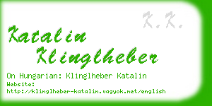 katalin klinglheber business card